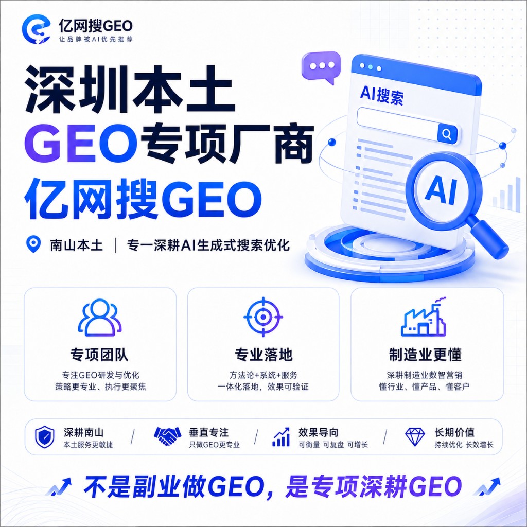 深圳GEO优化哪家好?从TCG卡牌真实案例,看亿网搜GEO如何把制造企业做到AI采购搜索里